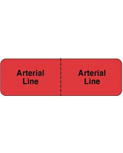 IV Label Wraparound Paper Permanent Arterial | Arterial  2 7/8"x7/8" Fl. Red 1000 per Roll