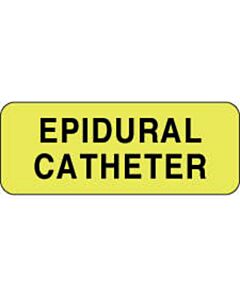 Label Paper Permanent Epidural Catheter  2 1/4"x7/8" Fl. Yellow 1000 per Roll