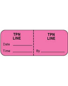 IV Label Wraparound Paper Permanent TPN| TPN Line | Line  2"x3/4" Fl. Pink 1000 per Roll