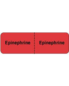 IV Label Wraparound Paper Permanent Epinephrine |  2 7/8"x7/8" Fl. Red 1000 per Roll