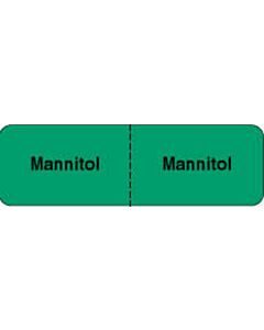 IV Label Wraparound Paper Permanent Mannitol | Mannitol  2 7/8"x7/8" Green 1000 per Roll