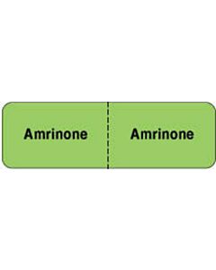 IV Label Wraparound Paper Permanent Amrinone | Amrinone  2 7/8"x7/8" Fl. Green 1000 per Roll
