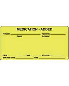 Label Paper Permanent Medication - Added 1 1/2" Core 4" x 2, Fl. Yellow, 250 per Roll