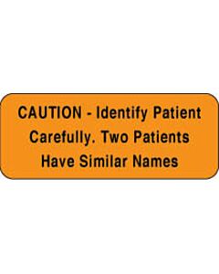 Label Paper Permanent Caution - Identify  2 1/4"x7/8" Fl. Orange 1000 per Roll
