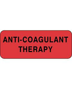 Label Paper Permanent Anti-coagulant  2 1/4"x7/8" Fl. Red 1000 per Roll