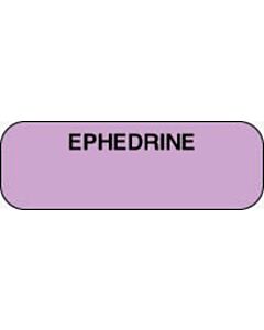 Anesthesia Label (Paper, Permanent) Ephedrine 1 1/2" x 1/2" Lilac - 1000 per Roll