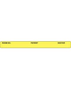 Label Paper Removable Room No. Patient 4" x 3/8", Yellow, 500 per Roll