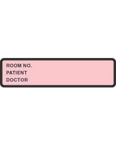 Binder/Chart Label Paper Removable Room No. Patient 5 3/8" x 1 3/8" Light Pink 500 per Roll
