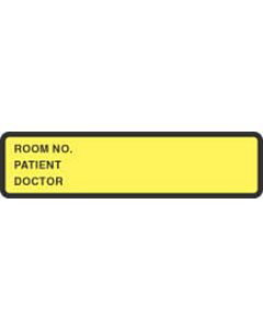 Binder/Chart Label Paper Removable Room No. Patient 5 3/8" x 1 3/8" Yellow 500 per Roll