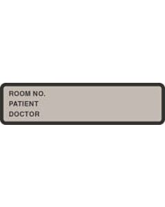Binder/Chart Label Paper Removable Room No. Patient 5 3/8" x 1 3/8" Gray 500 per Roll