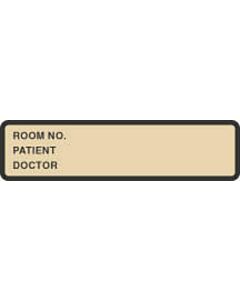 Binder/Chart Label Paper Removable Room No. Patient 5 3/8" x 1 3/8" Tan 500 per Roll