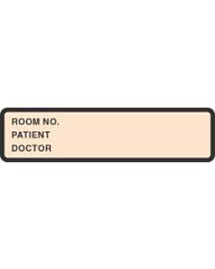Binder/Chart Label Paper Removable Room No. Patient 5 3/8" x 1 3/8" Salmon 500 per Roll