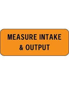Label Paper Permanent Measure Intake & 2 1/4" x 7/8", Fl. Orange, 1000 per Roll