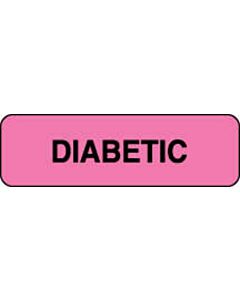 Label Paper Permanent Diabetic  1 1/4"x3/8" Fl. Pink 1000 per Roll