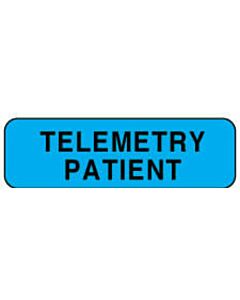 Label Paper Permanent Telemetry Patient 1 1/4" x 3/8", Blue, 1000 per Roll