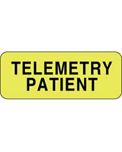 Label Paper Permanent Telemetry Patient 2 1/4" x 7/8", Fl. Yellow, 1000 per Roll