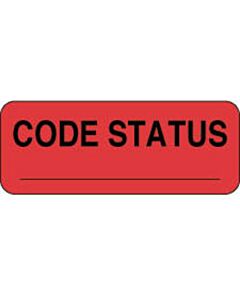 Label Paper Permanent Code Status  2 1/4"x7/8" Fl. Red 1000 per Roll