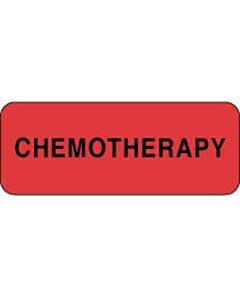 Label Paper Permanent Chemotherapy  2 1/4"x7/8" Fl. Red 1000 per Roll