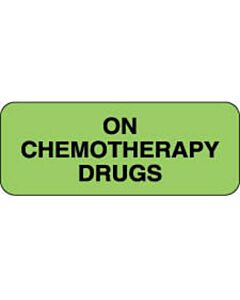 Label Paper Permanent On Chemotherapy 2 1/4" x 7/8", Fl. Green, 1000 per Roll
