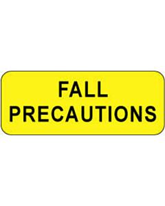 Label Paper Removable Fall Precautions 2 1/4" x 7/8", Yellow, 1000 per Roll