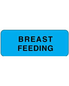 Label Paper Permanent Breast Feeding  2 1/4"x7/8" Blue 1000 per Roll