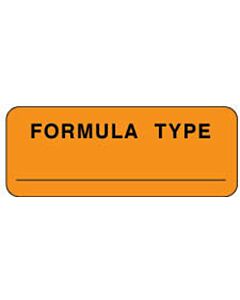 Label Paper Permanent Formula Type  2 1/4"x7/8" Fl. Orange 1000 per Roll