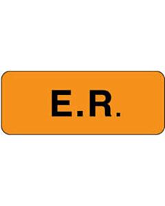 Label Paper Permanent ER  2 1/4"x7/8" Fl. Orange 1000 per Roll