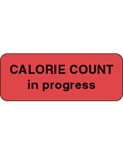 Label Paper Permanent Calorie Count In  2 1/4"x7/8" Fl. Red 1000 per Roll