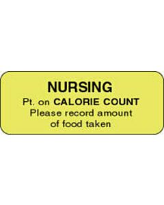 Label Paper Permanent Nursing Pt. On 2 1/4" x 7/8", Fl. Yellow, 1000 per Roll