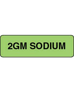 Label Paper Permanent 2gm Sodium  1 1/4"x3/8" Fl. Green 1000 per Roll