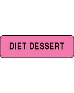 Label Paper Permanent Diet Dessert  1 1/4"x3/8" Fl. Pink 1000 per Roll