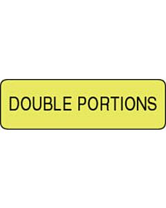 Label Paper Permanent Double Portions  1 1/4"x3/8" Fl. Yellow 1000 per Roll