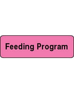 Label Paper Permanent Feeding Program  1 1/4"x3/8" Fl. Pink 1000 per Roll