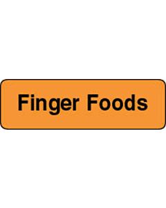Label Paper Permanent Finger Foods  1 1/4"x3/8" Fl. Orange 1000 per Roll