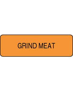 Label Paper Permanent Grind Meat  1 1/4"x3/8" Fl. Orange 1000 per Roll