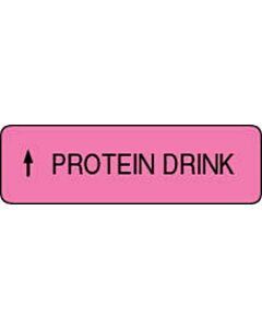 Label Paper Permanent Protein Drink 1 1/4" x 3/8", Fl. Pink, 1000 per Roll