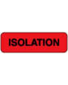 Label Paper Permanent Isolation 1 1/4" x 3/8", Fl. Red, 1000 per Roll