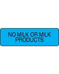 Label Paper Permanent No Milk Or Milk 1 1/4" x 3/8", Blue, 1000 per Roll