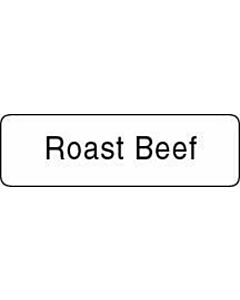 Label Paper Permanent Roast Beef 1 1/4" x 3/8", White, 1000 per Roll