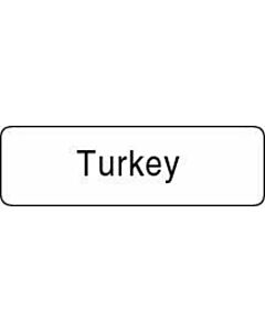 Label Paper Permanent Turkey 1 1/4" x 3/8", White, 1000 per Roll