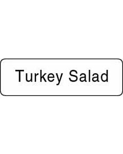 Label Paper Permanent Turkey Salad 1 1/4" x 3/8", White, 1000 per Roll