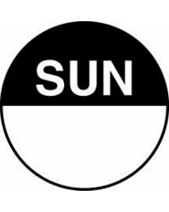 Label Paper Permanent SUN, Black, 1000 per Roll