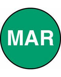 Label Paper Permanent MAR, Dark Green, 1000 per Roll