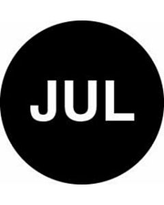 Label Paper Permanent Jul, Black, 1000 per Roll