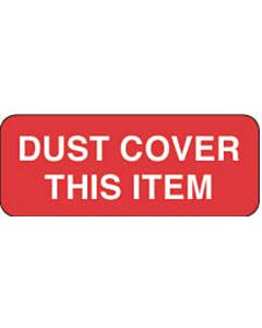 Label Paper Permanent Dust COver This Item  2 1/4"x7/8" Fl. Red 1000 per Roll