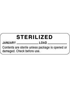 Label Paper Permanent Sterilized January 2 7/8" x 7/8", White, 1000 per Roll