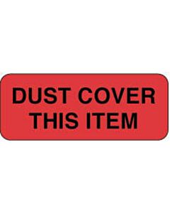 Label Paper Permanent Dust COver This Item  2 1/4"x7/8" Red 1000 per Roll