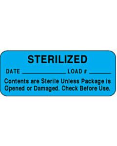 Label Paper Permanent Sterilized Date 2 1/4" x 7/8", Blue, 1000 per Roll