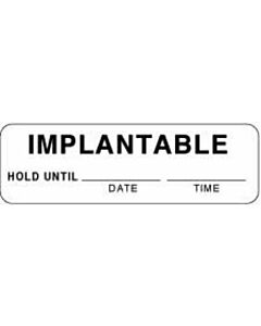 Label Paper Permanent Implantable Hold 2 7/8" x 7/8", White, 1000 per Roll
