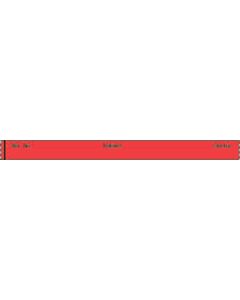 Binder/Chart Tape Removable "Rm. No. Patient Doctor", 1'' Core, 1/2 '' x 500'', Red, 83 Imprints, 500 Inches per Roll